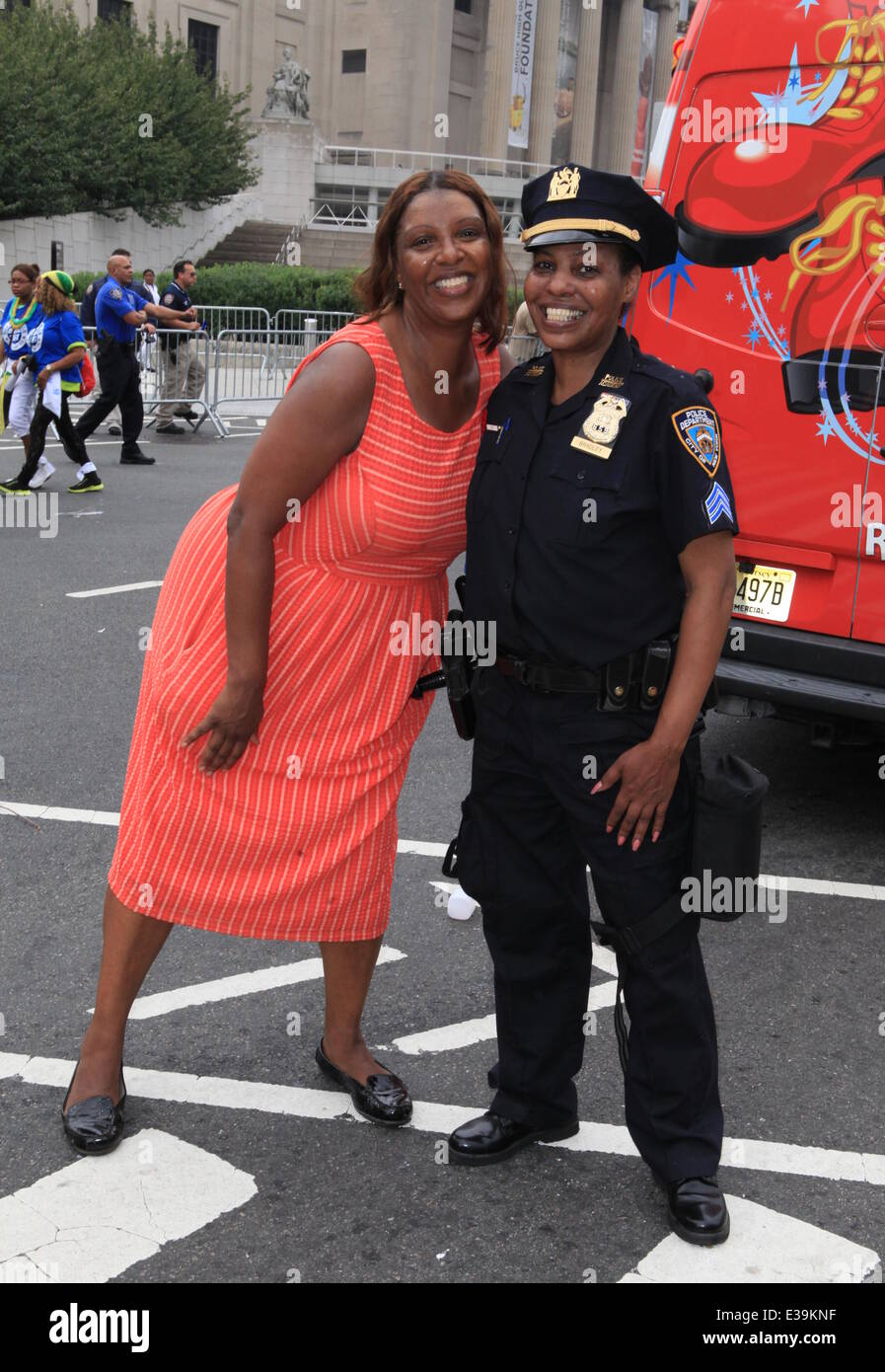 46e Journée West Indian Carnival à Crown Heights, Brooklyn comprend : Letitia James,Sgt. Bradley Où : Brooklyn, New York, United States Quand : 02 août 2013 Banque D'Images