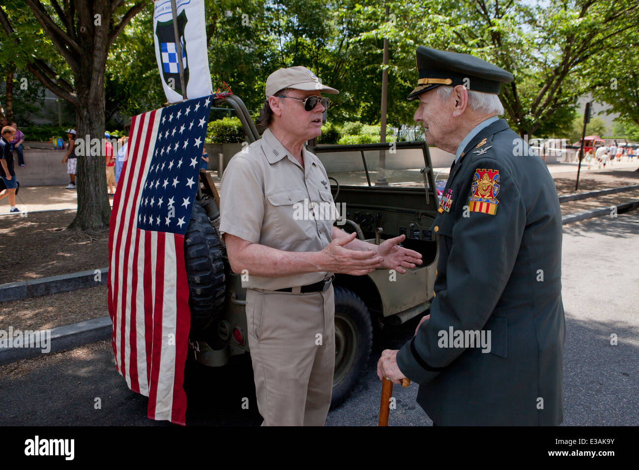 Les anciens combattants de l'armée américaine au National Memorial Day Parade - Washington, DC USA Banque D'Images