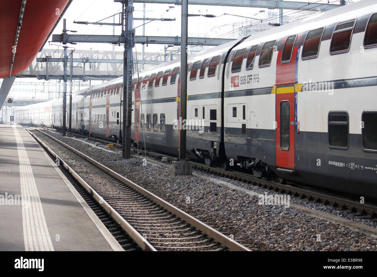 Les transports publics en Suisse Geneve Banque D'Images