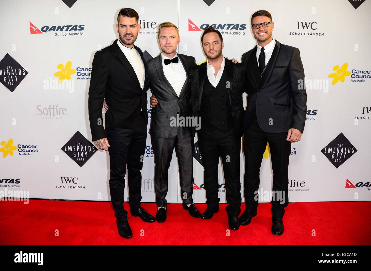 Emerald et Ivy Ball 2013 comprend : Boyzone,Shane Lynch,Keith Duffy, Mikey Graham,Ronan Keating Où : Sydney, Australie Quand : 26 Oct 2012 Banque D'Images