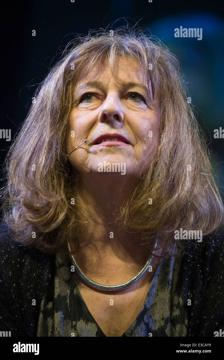 Deborah Moggach prenant part à "Nous ne sommes pas encore fini ! Quelle est la prochaine étape pour le bébé Boomers' discussion à Hay Festival 2014 ©Jeff Morgan Banque D'Images