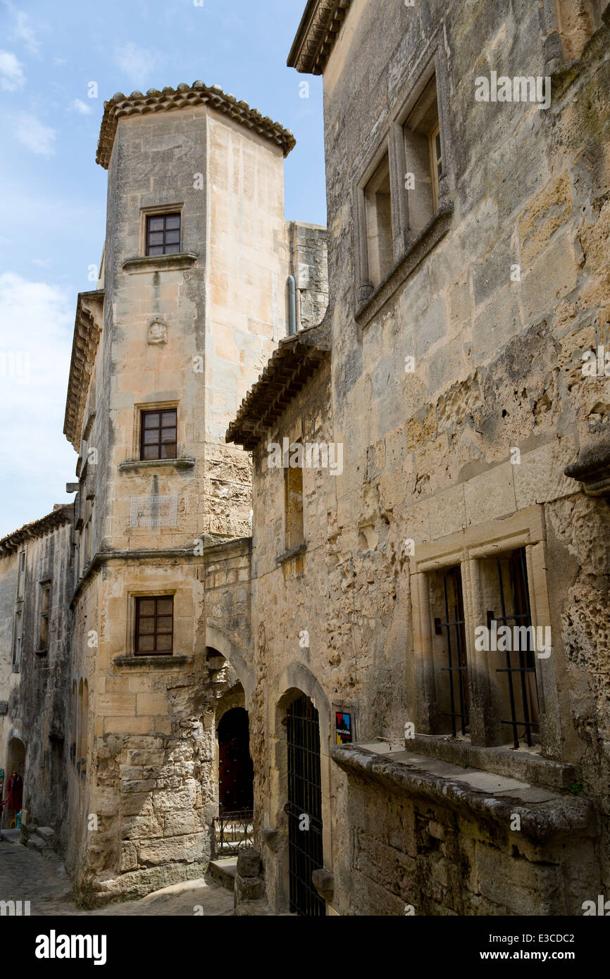 Façade extérieure typique dans les Beaux, Provence, France Banque D'Images