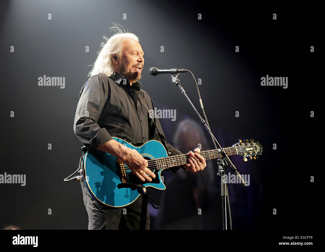 Barry Gibb effectuant à la Manchester Arena avec : Barry Gibb où : Manchester, Royaume-Uni Quand : 29 août 2013 Banque D'Images