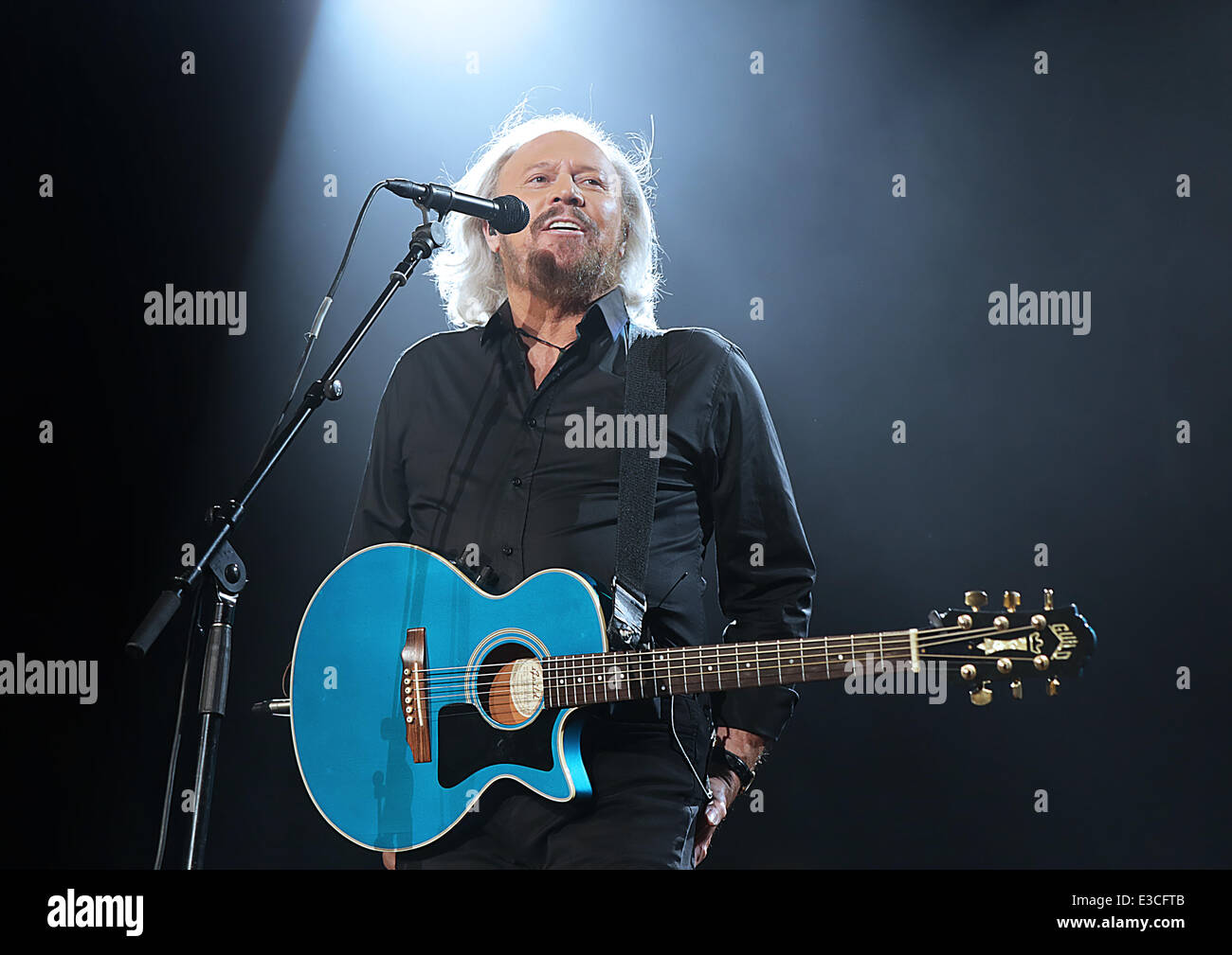 Barry Gibb effectuant à la Manchester Arena avec : Barry Gibb où : Manchester, Royaume-Uni Quand : 29 août 2013 Banque D'Images