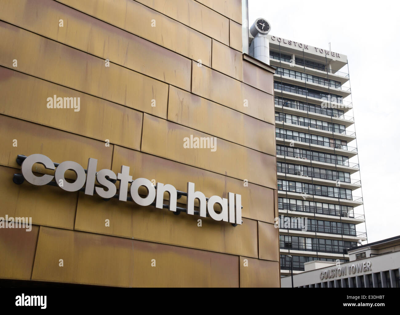 Vues de Bristol qui se rapportent à l'Colston, philanthrope, Marchand et Marchand d'esclave. La Colston Hall et Colston Tower Banque D'Images