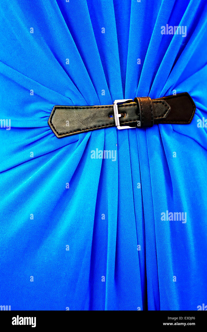 Boucle en cuir noir Banque D'Images