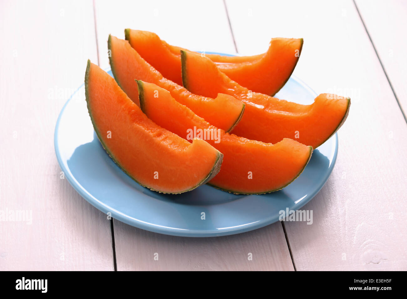 Melon cantaloup comme rafraîchissement sain, Close up Banque D'Images
