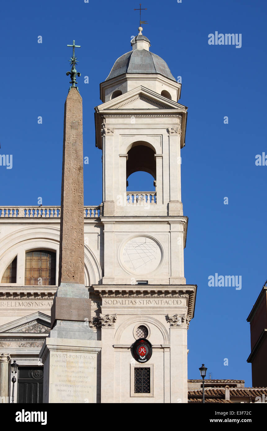 Obélisque de la Trinita dei Monti, à Rome. Italie Banque D'Images