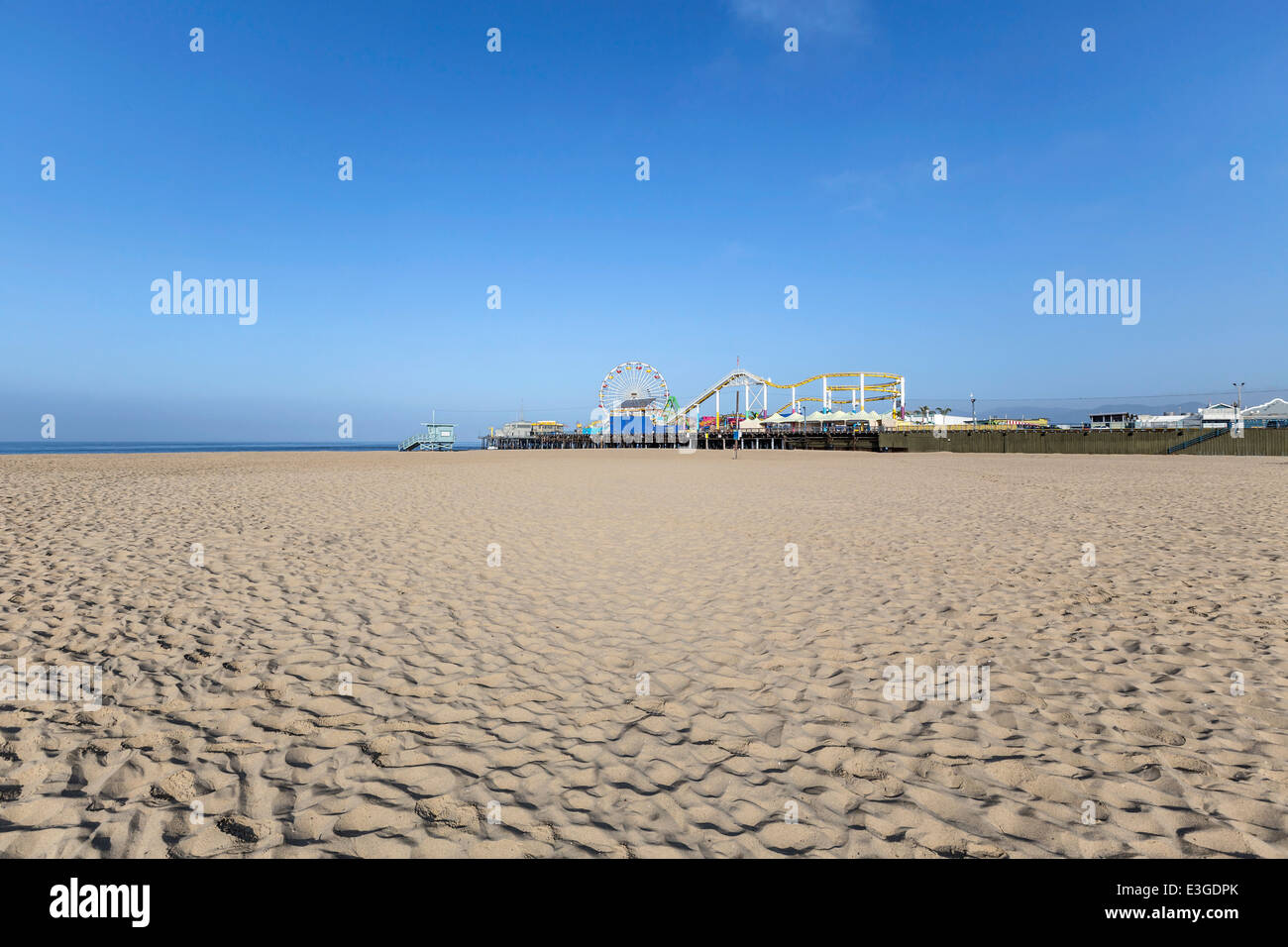Célèbre plage de Santa Monica en Californie du Sud. Banque D'Images