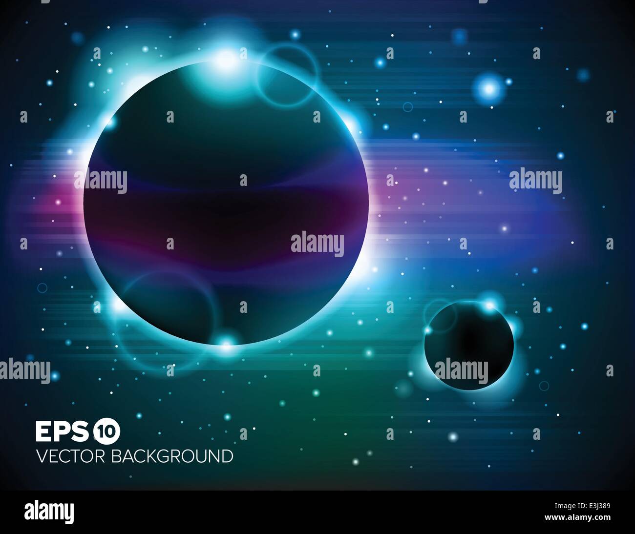 Dark planet eclipse résumé fond illustration Illustration de Vecteur