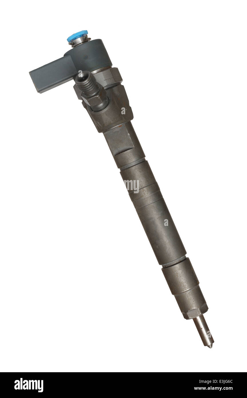 Injecteur pompe sur fond blanc Banque D'Images