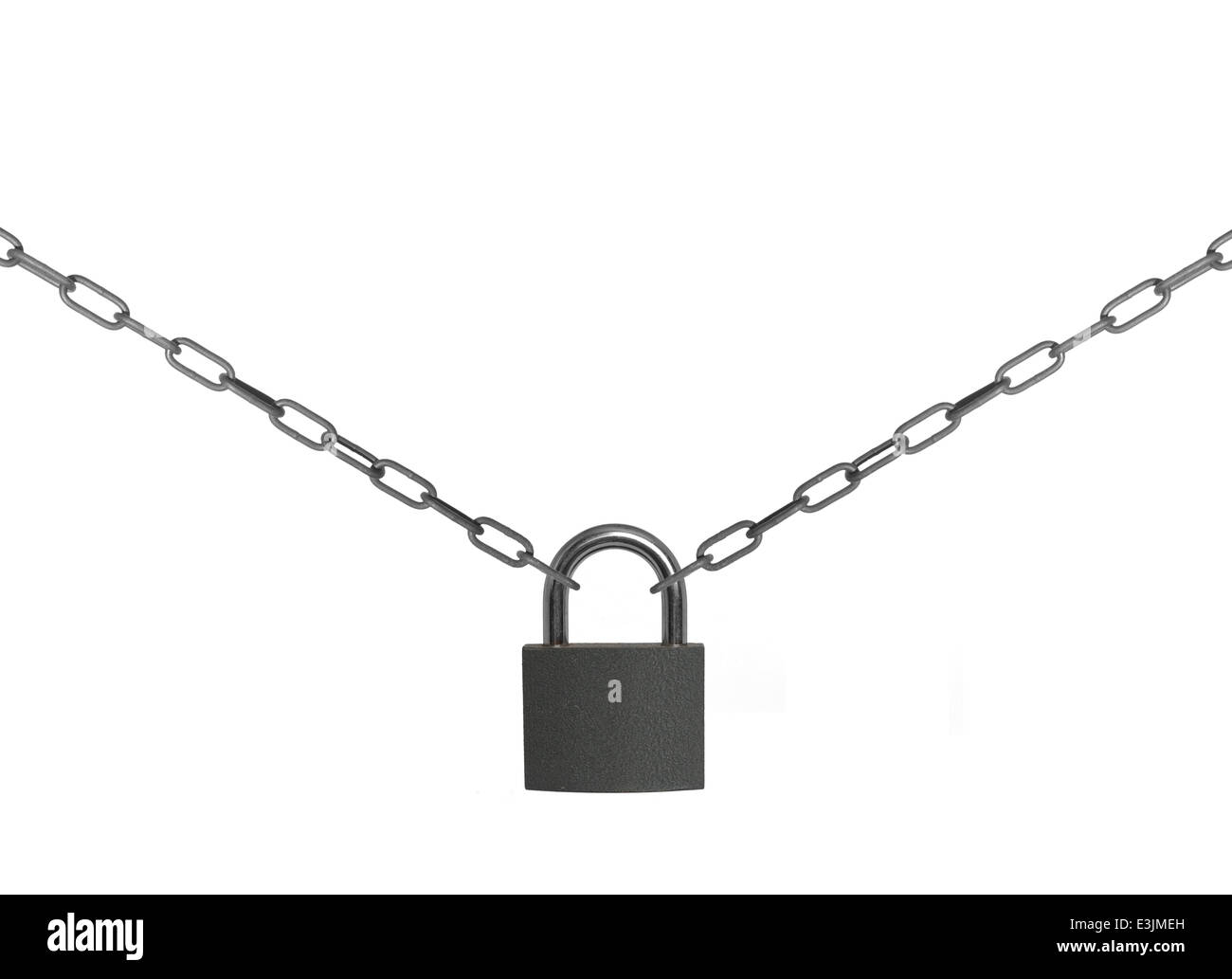 Cadenas avec la chaîne sur le fond blanc Banque D'Images Cadenas avec la chaîne sur le fond blanc Banque D'Images