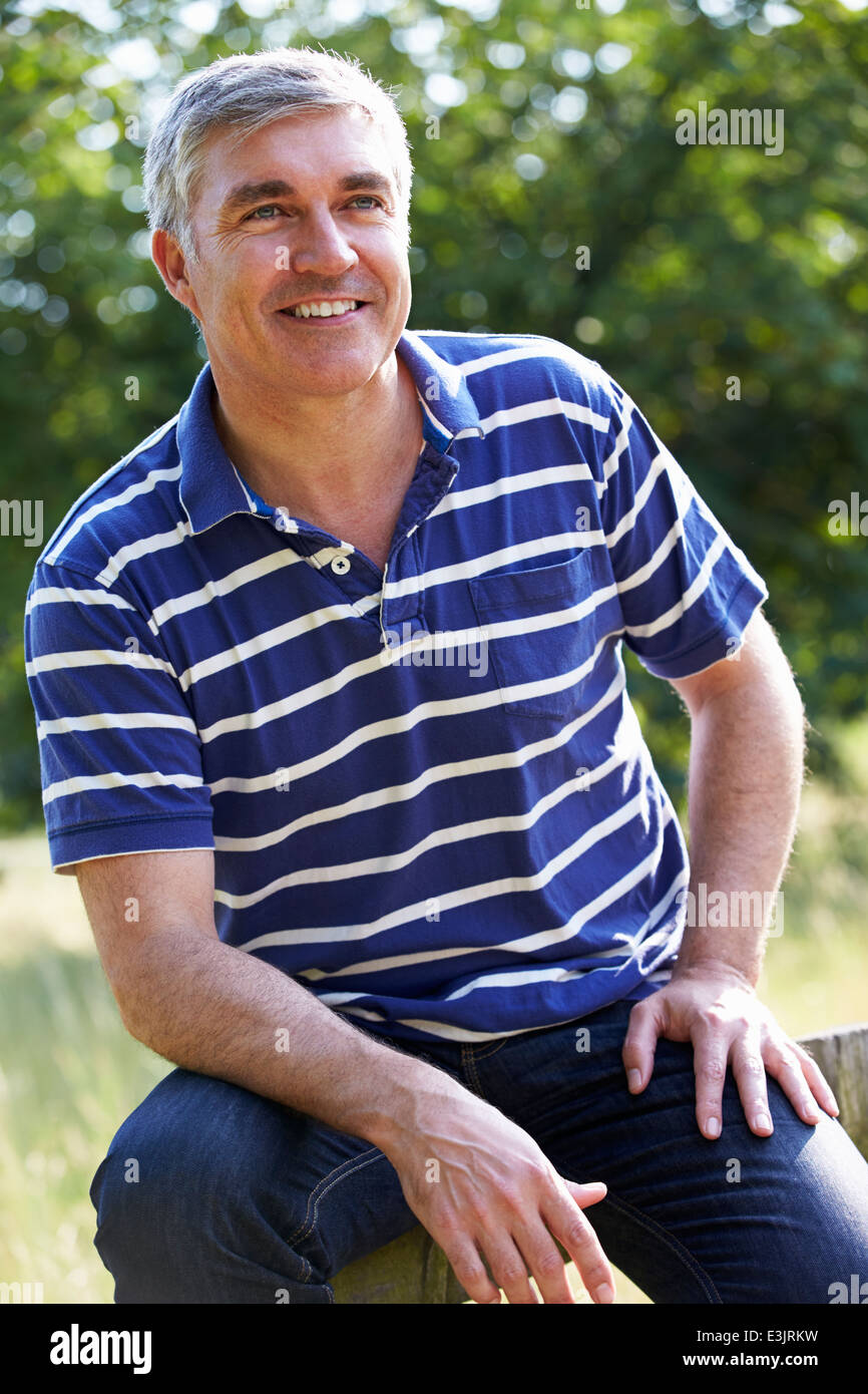 Outdoor Portrait Of Man Banque D'Images