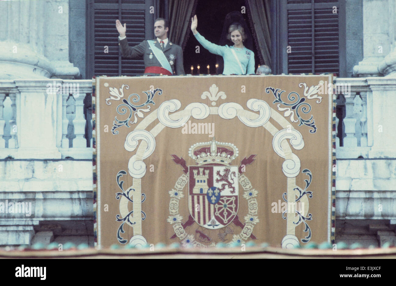 Le roi Juan Carlos I et la reine Sofia d'espagne Banque D'Images