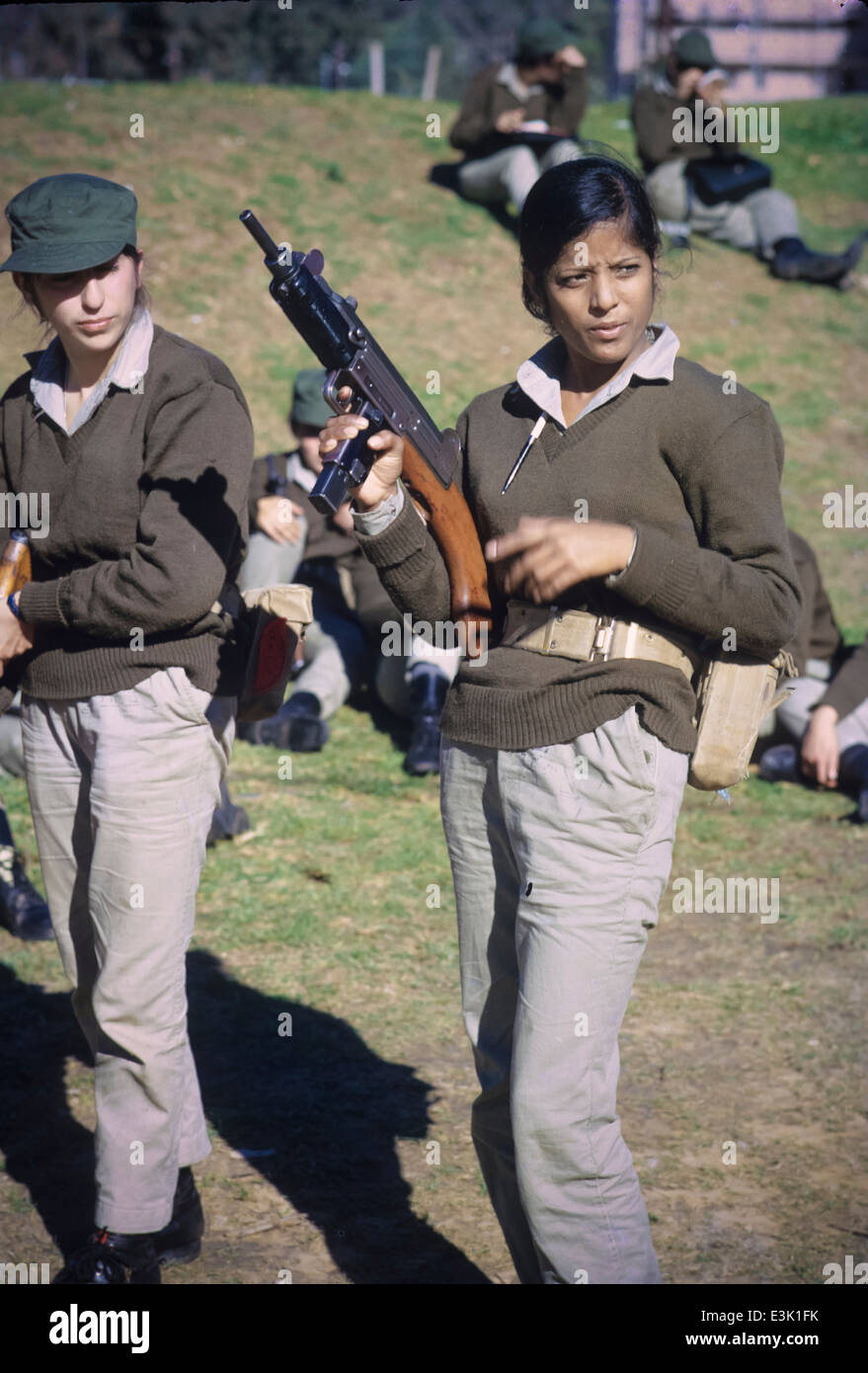 Les femmes soldats israéliennes,70's Banque D'Images