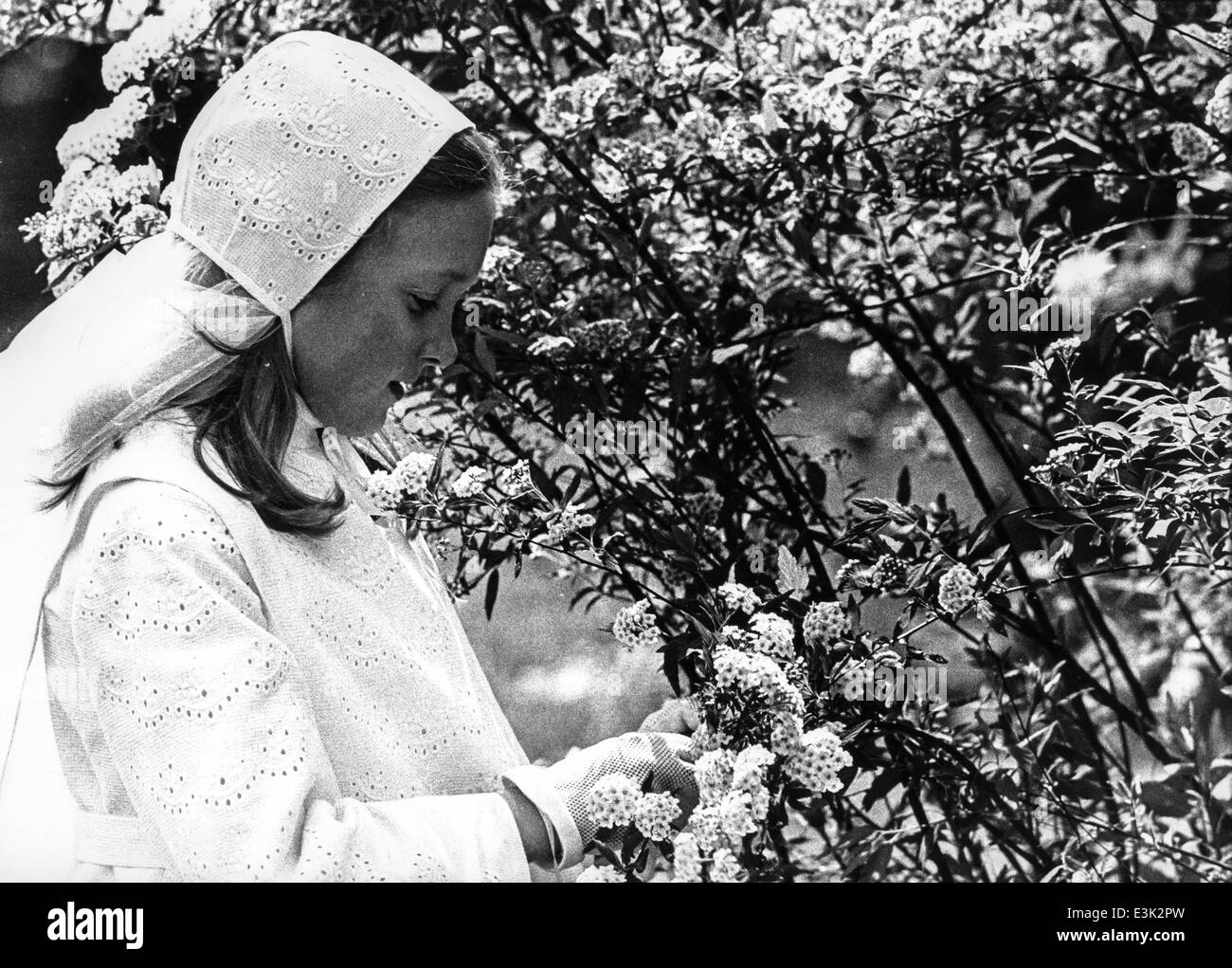 Fille dans sa première communion jour,60 Banque D'Images