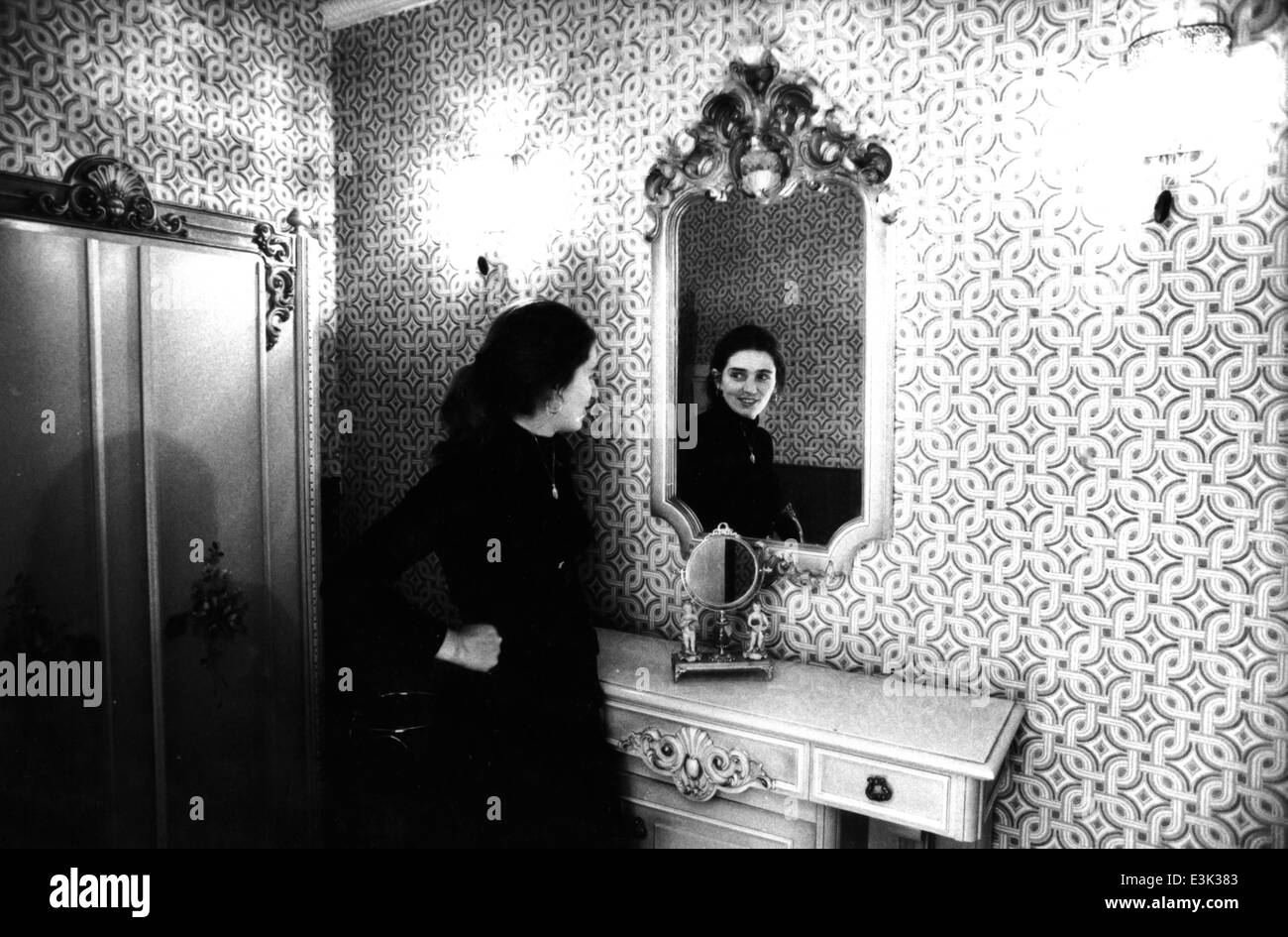 La rénovation basso napoletano est une maison typique située au premier étage,naples,Italie,80'S' Banque D'Images