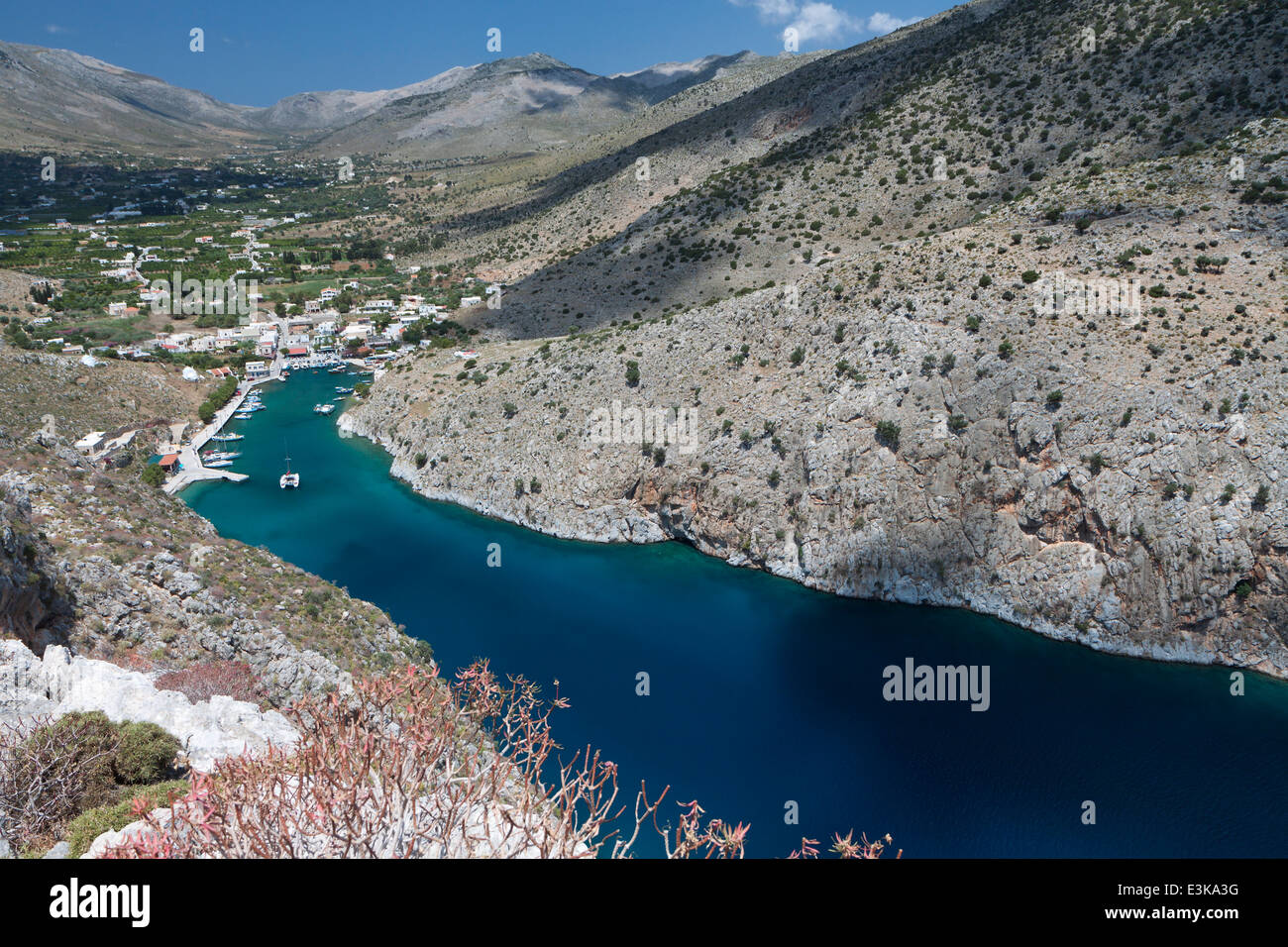 Vathi bay à l'île de Kalymnos en Grèce Banque D'Images