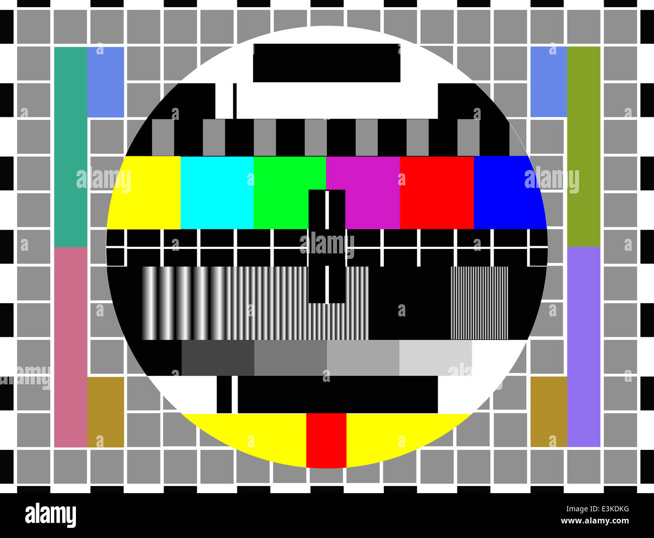 Tv couleur le motif de test - test card, vector Banque D'Images