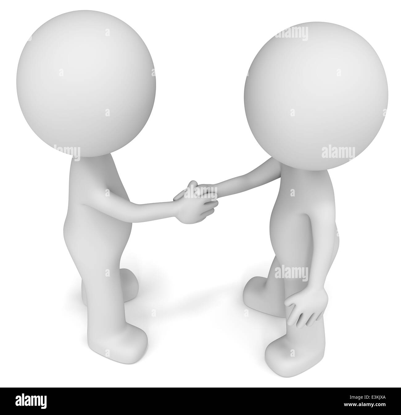 Les mecs se serrer la main. Vue d'en haut Banque D'Images, Photo Stock