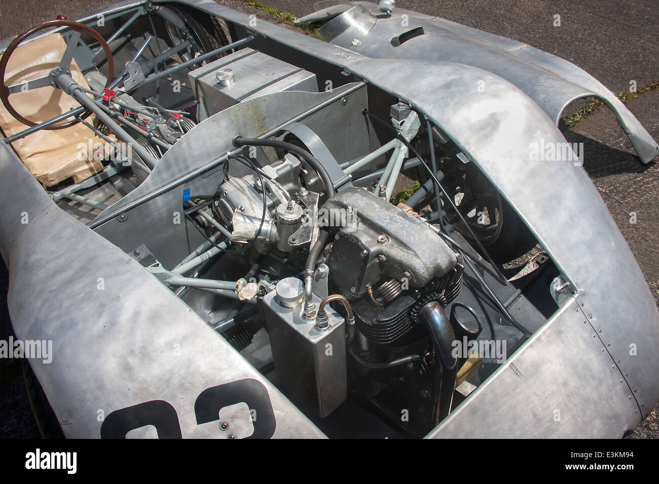Intérieur, le moteur, châssis et détails de Rex McCandless R2, 4 roues motrices, 500cc voiture de course, 1953 Banque D'Images