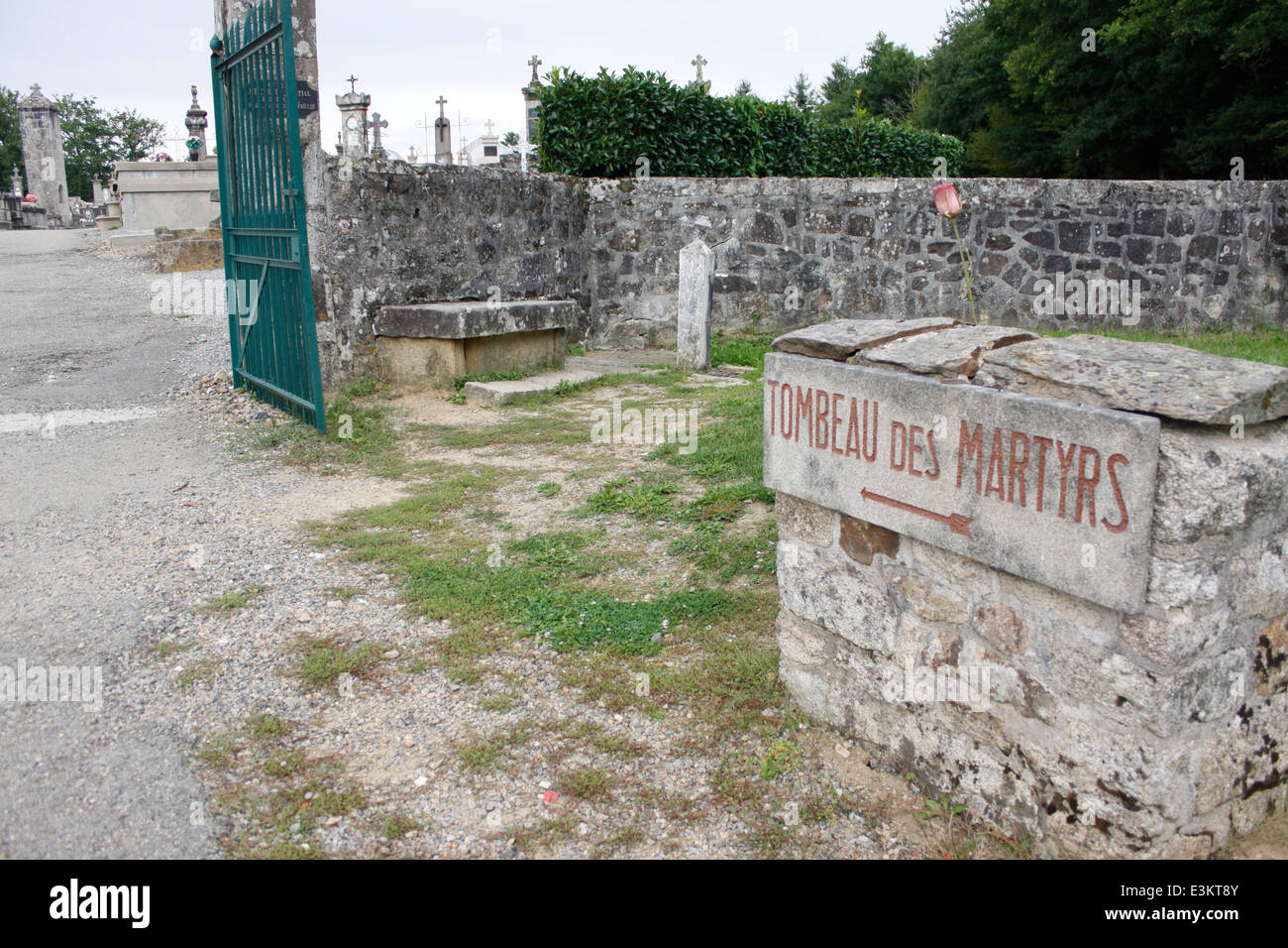 Village martyr d'Oradour-sur-Glane, Haute-Vienne, Limousin, France. Banque D'Images