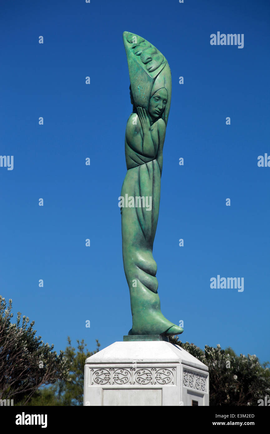 Terry Stringer's Dance to the Music of Time sculpture, Kinsett Terrasse, Nelson, Nouvelle-Zélande Banque D'Images
