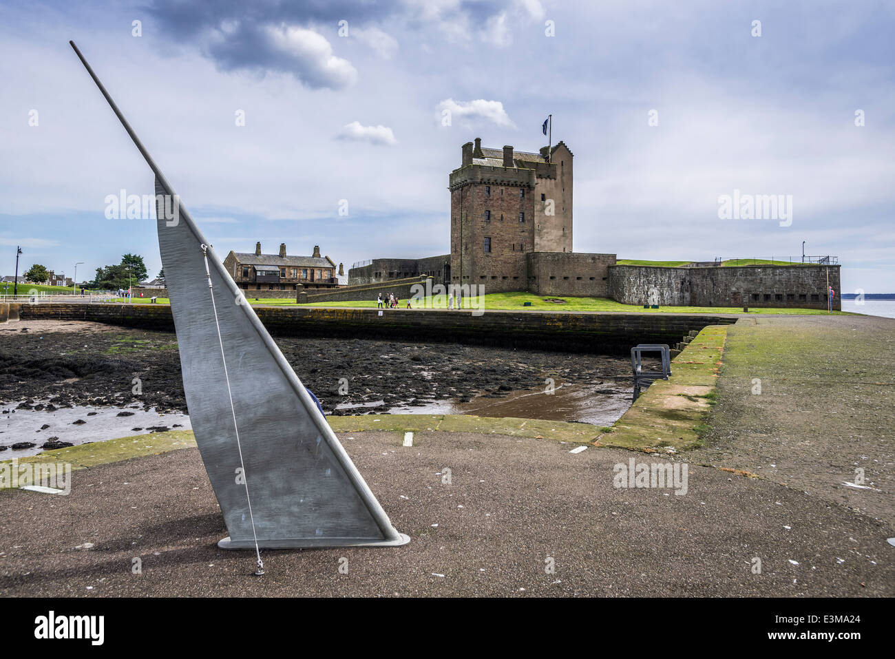 Le Château de Broughty Ferry Ecosse Tayside 15ème siècle un fort côtier. Banque D'Images