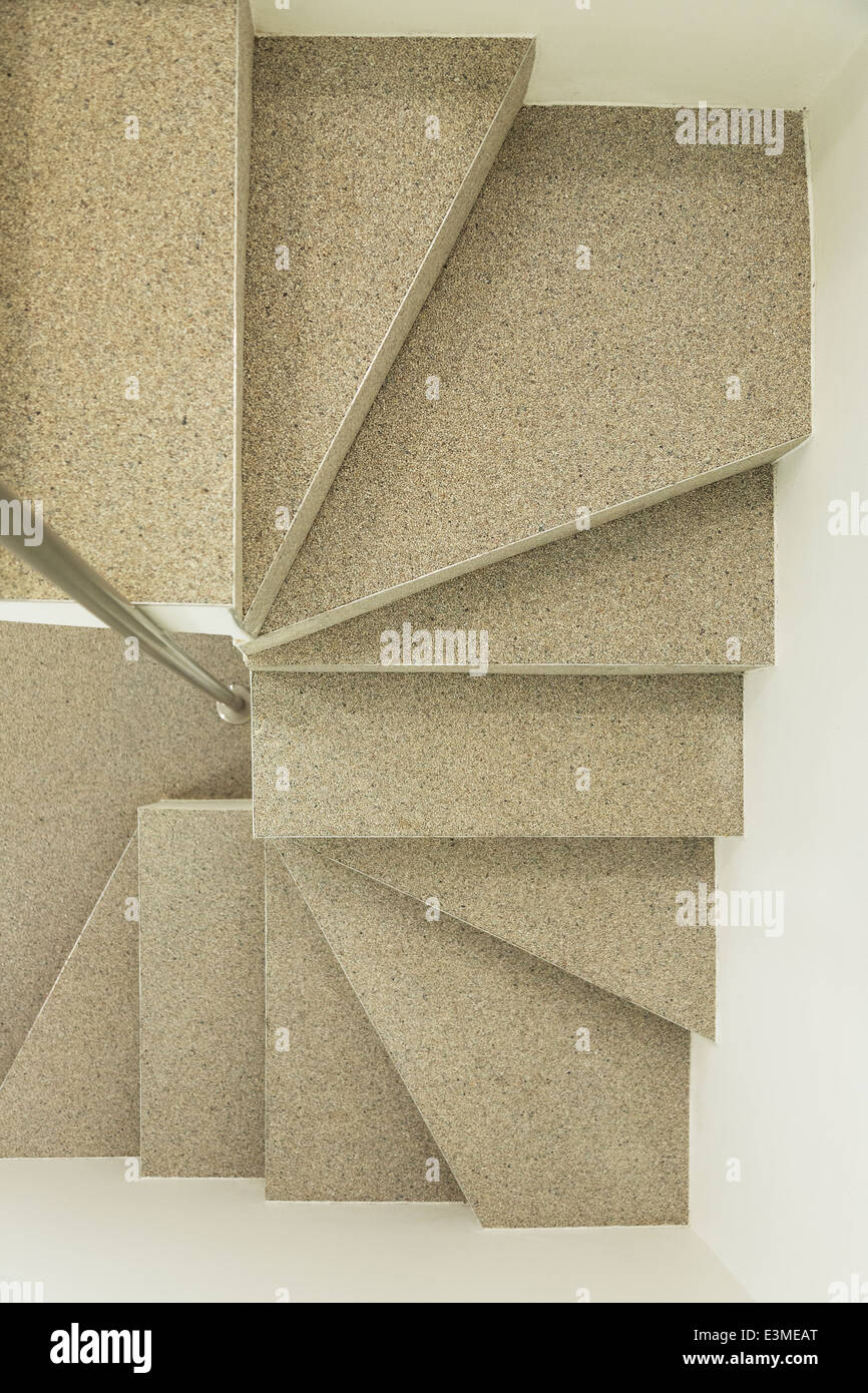 Vue supérieure de l'escalier moderne Banque D'Images