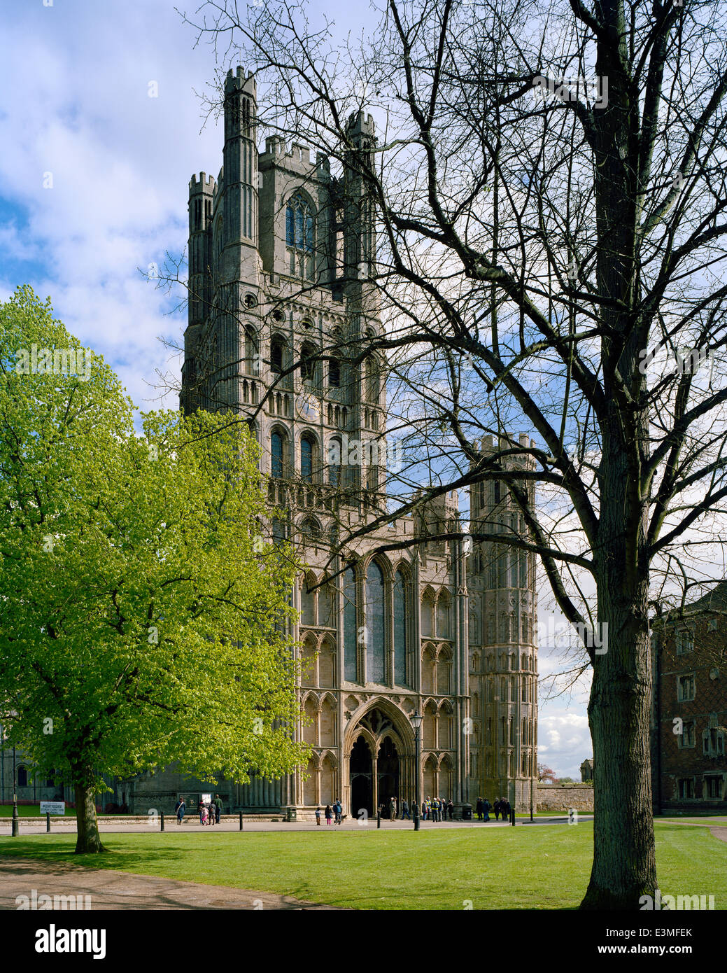 Tour Ouest Cathédrale d'Ely Cambridgeshire Banque D'Images