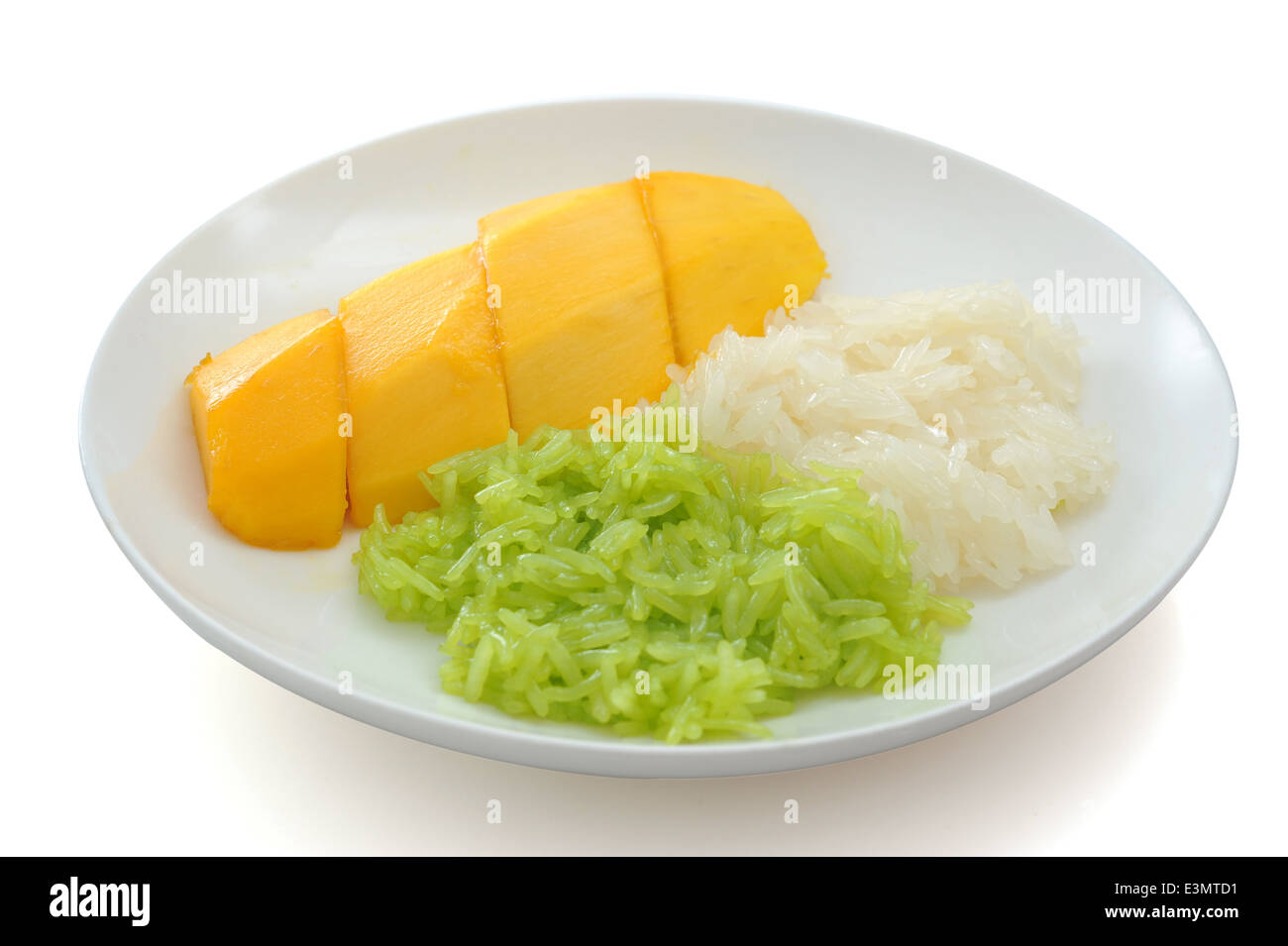 Le Riz collant à la mangue, whit clipping path Banque D'Images
