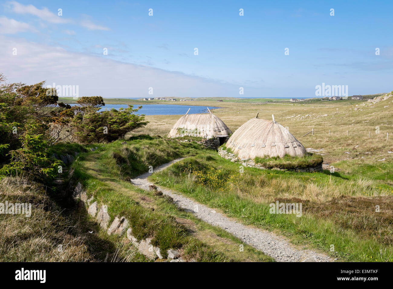 Cours d'eau et chemin de fer Shawbost scandinaves de l'âge et de l'usine historique de four. Isle Of Lewis, Western Isles Hébrides extérieures en Écosse Banque D'Images