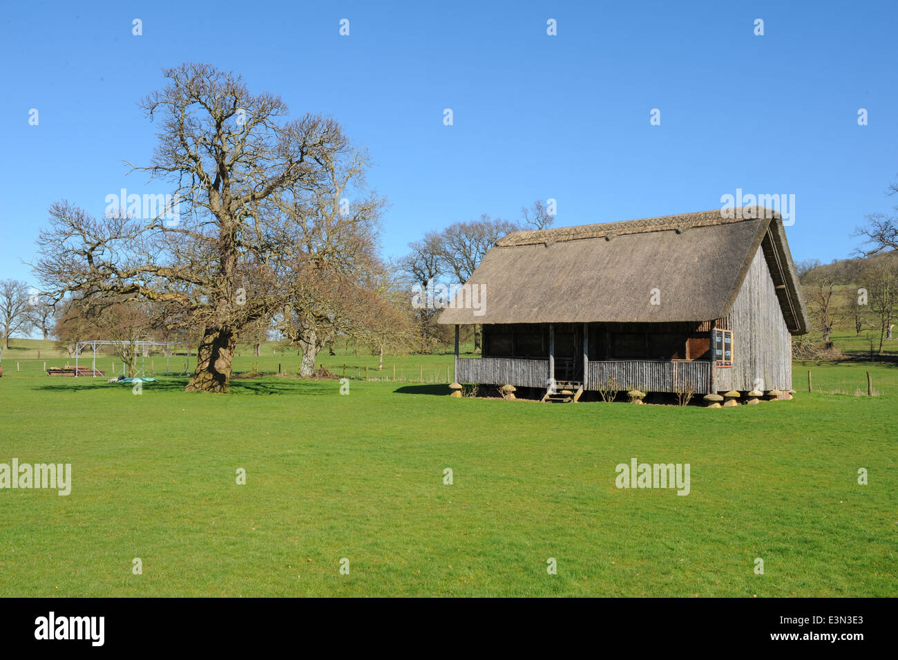 Le pavillon de Cricket, Stanway un village traditionnel anglais au coeur des Cotswolds, Gloucestershire, Angleterre, Royaume-Uni Banque D'Images