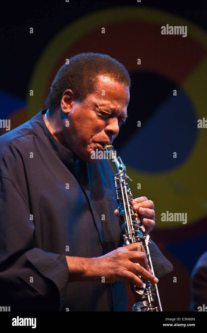 WAYNE SHORTER joue avec son quartet à la Jimmy Lyons la scène du Festival de Jazz de Monterey - Monterey, Californie Banque D'Images