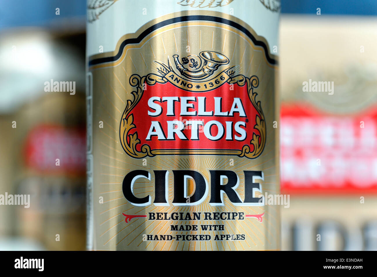 Un peut de Stella Artois Cidre Banque D'Images