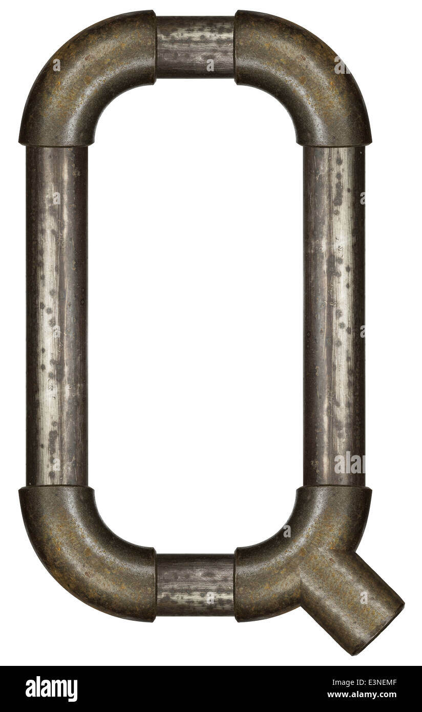 Metal Industriel lettre alphabet tuyau Banque D'Images