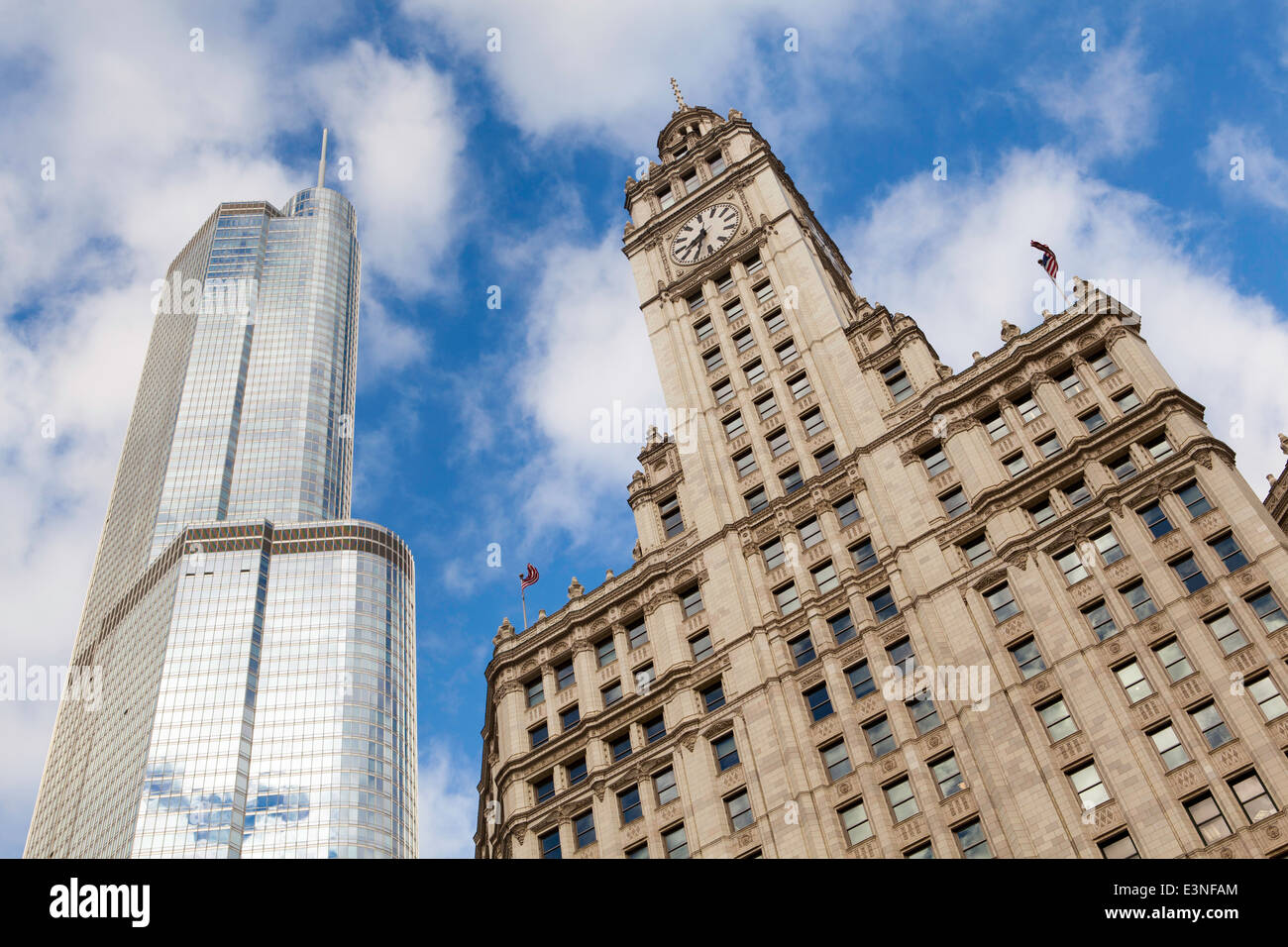 Le centre-ville de l'architecture, Chicago, Illinois, États-Unis d'Amérique Banque D'Images