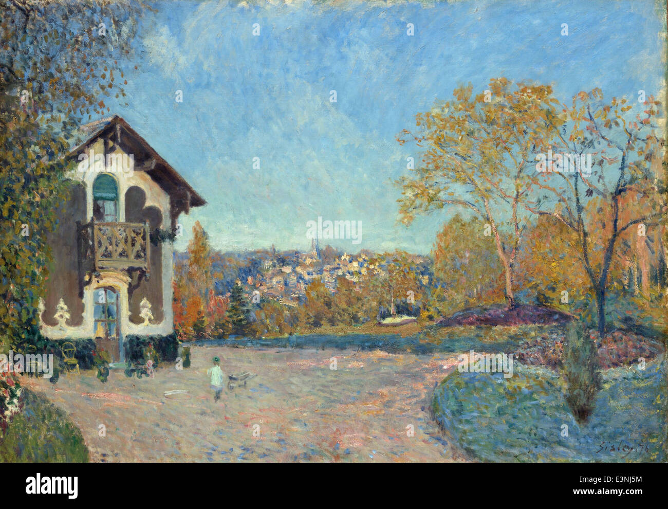 Alfred Sisley - Vue de Marly-le-Roi de Coeur-Volant - 1876 - Musée rencontré - New-York Banque D'Images