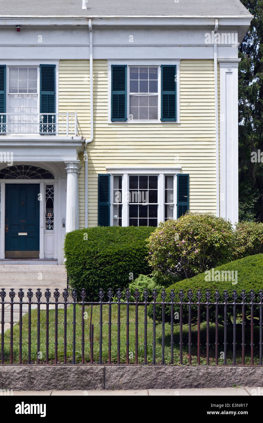 Un élégant style fédéral chasse coloniale historique mansion New Bedford Massachusetts New England USA Banque D'Images