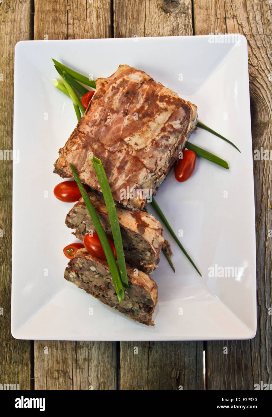 Terrine de porc français (et foie gras de canard Photo Stock Alamy
