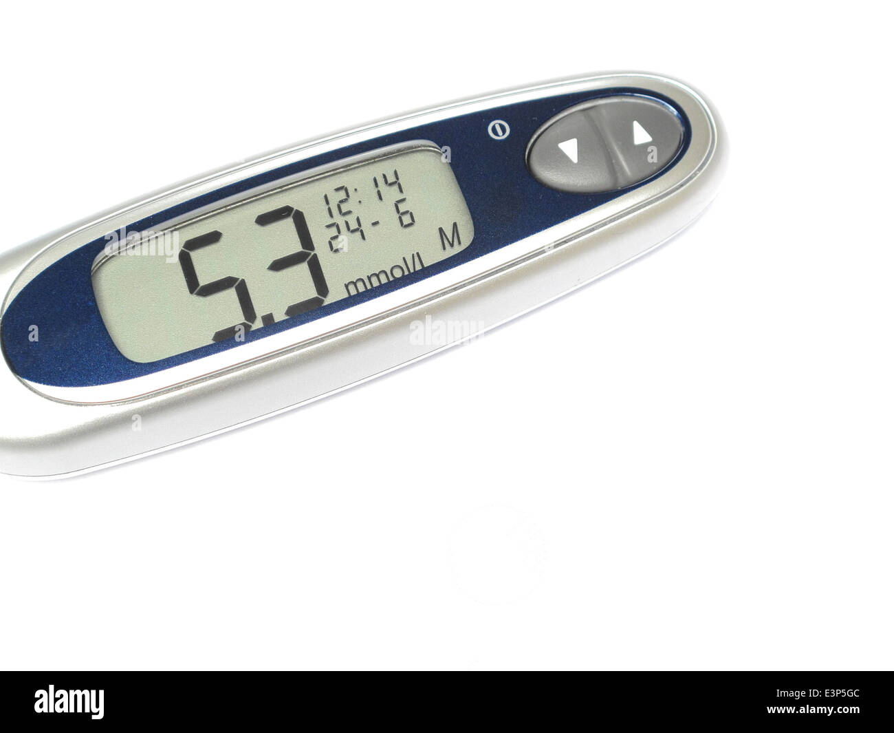 Un instrument un diabétique utilise pour contrôler le taux de glucose dans le sang Banque D'Images