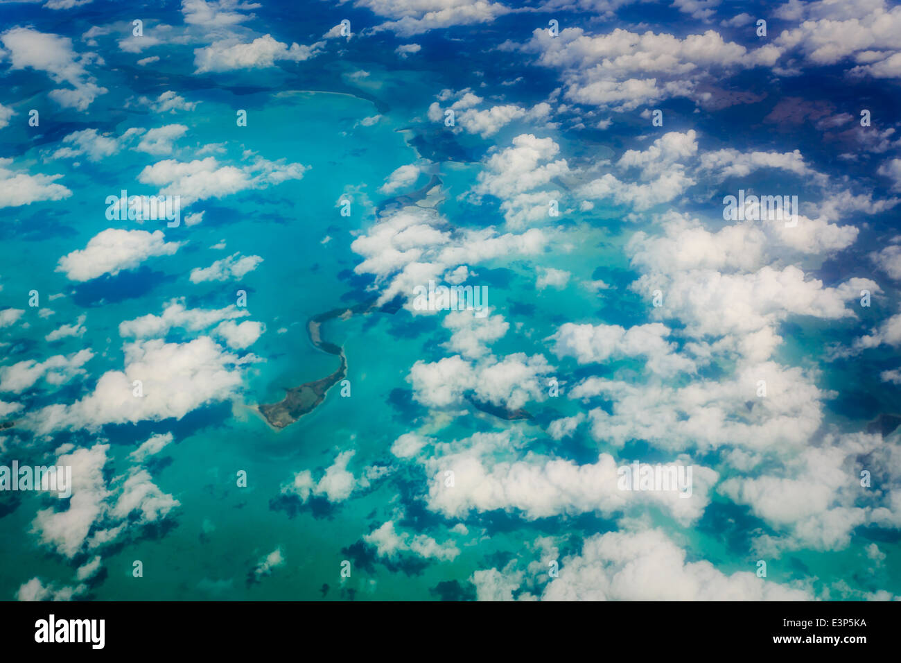 Vue aérienne des nuages et des touches de Floride Banque D'Images