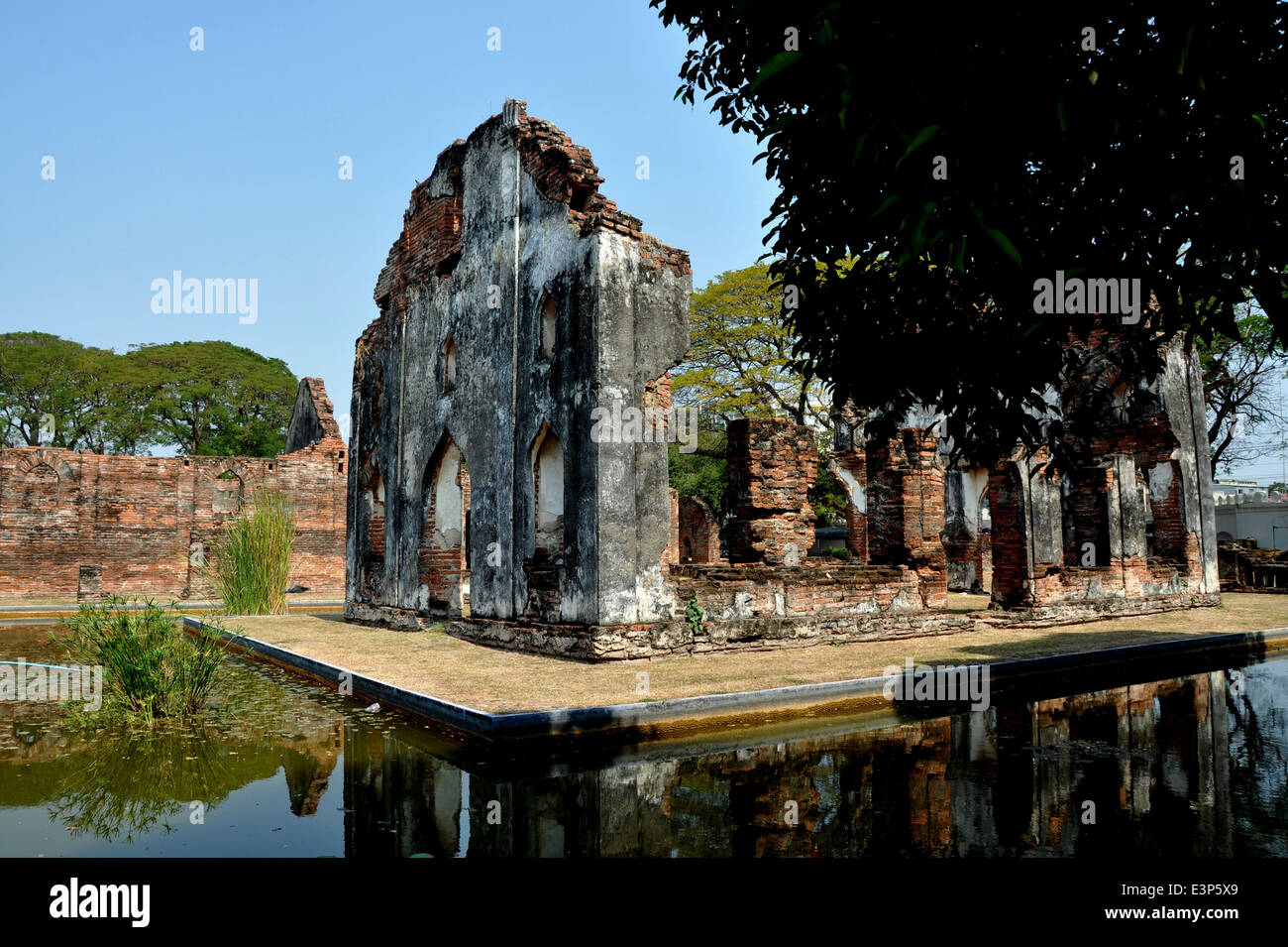 LOP BURI, THAÏLANDE PROVINCE : ruines du Roi Narai Palais Royal Banque D'Images