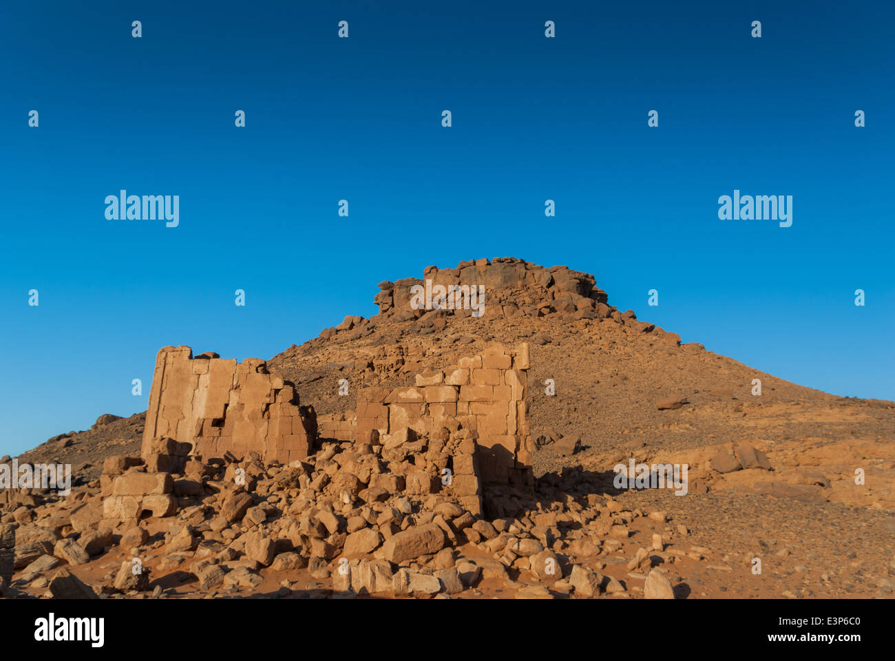 Ruines du Temple 500, Naqa, le nord du Soudan Banque D'Images