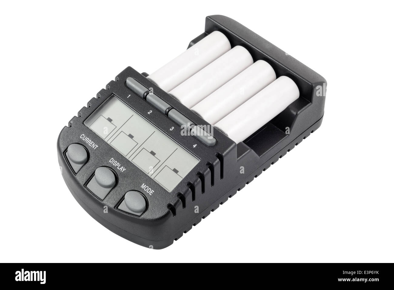 Chargeur de batterie d'accumulateur intelligent avec des piles AA Banque D'Images