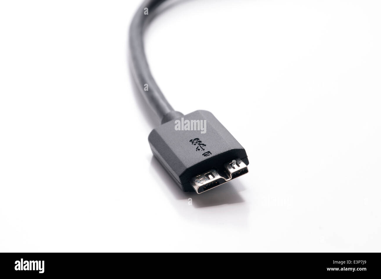 USB (Universal Serial Bus) Norme pour la connexion de l'ordinateur sur fond blanc Banque D'Images