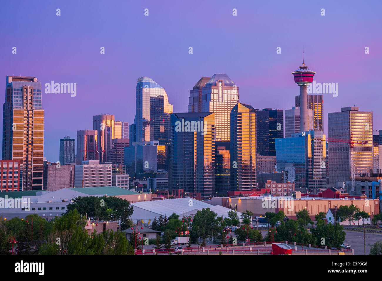 Sur les toits de la ville, Calgary, Alberta, Canada Banque D'Images