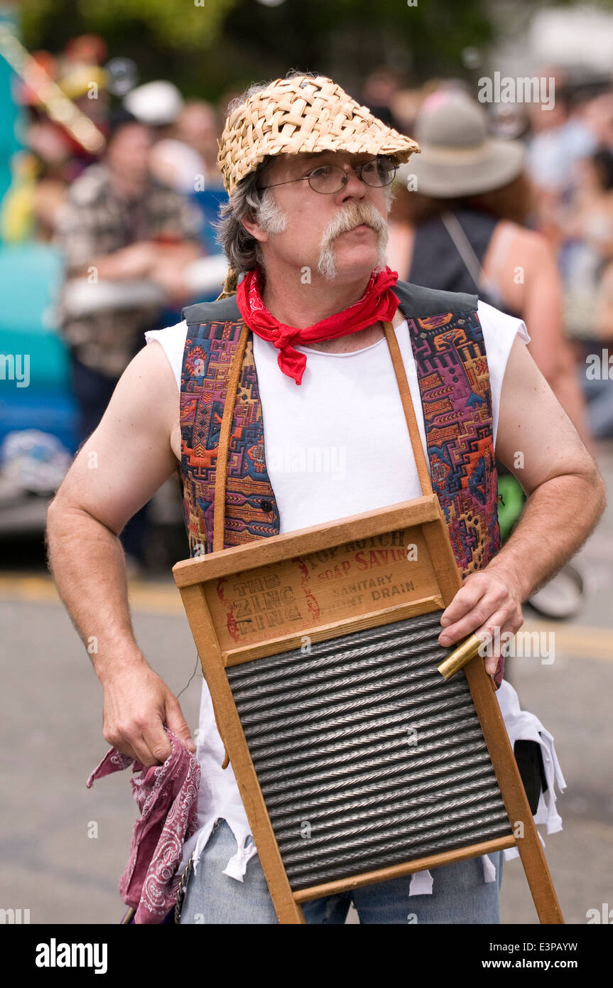 Washboard player Banque de photographies et d’images à haute résolution