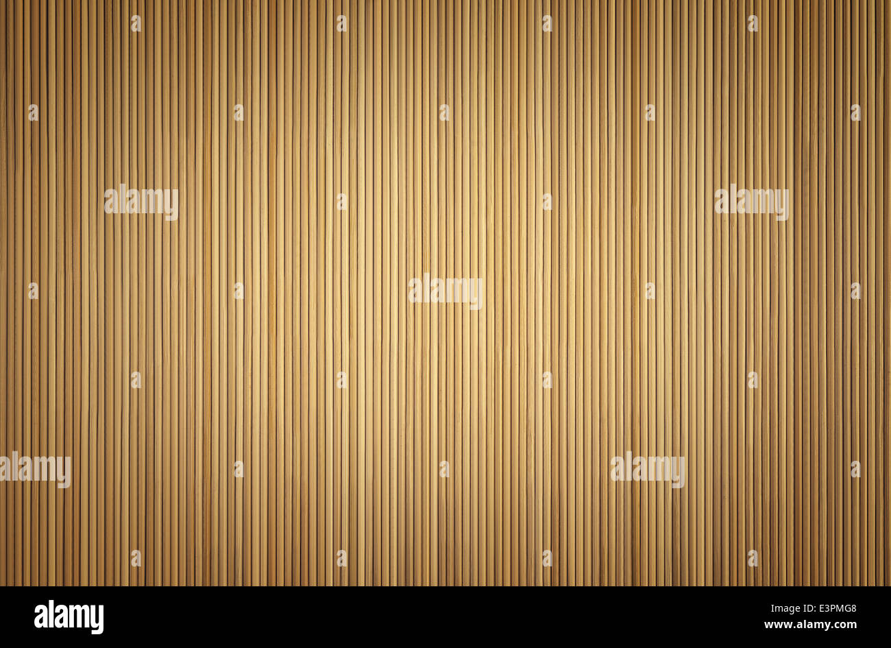 Fond brun fait de bâtons de bambou avec vignette Banque D'Images