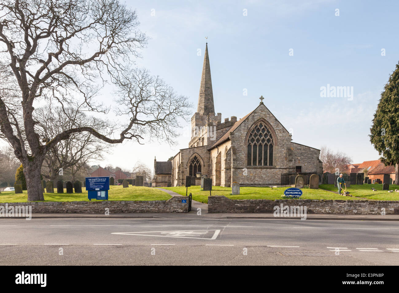 L'église paroissiale de St Mary dans le village de East Leake, Nottinghamshire, Angleterre, RU Banque D'Images